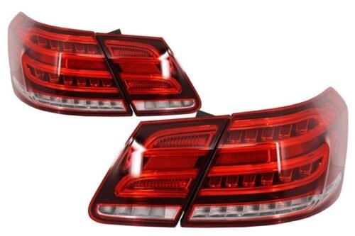 Rear Bumper with LED Light Bar Taillights suitable for Mercedes E-Class W212 (2009-2012) Facelift E63 Design