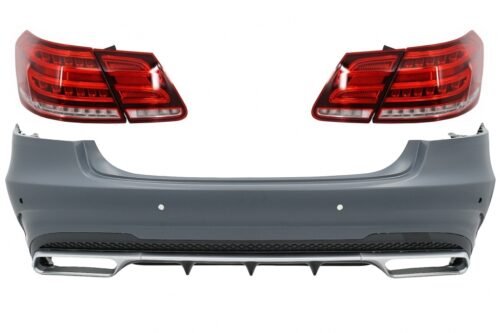 Rear Bumper with LED Light Bar Taillights suitable for Mercedes E-Class W212 (2009-2012) Facelift E63 Design