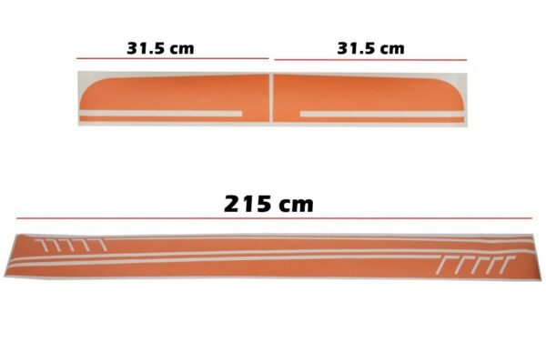 Side Decals Sticker Vinyl Matte Orange suitable for MERCEDES Benz C238 Coupe W212 W213 E200 E300 E350 E46 E63 C207 A207